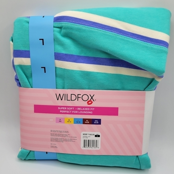 Wildfox Relaxed Color Block Ladies Lounge Set L - Picture 6 of 9